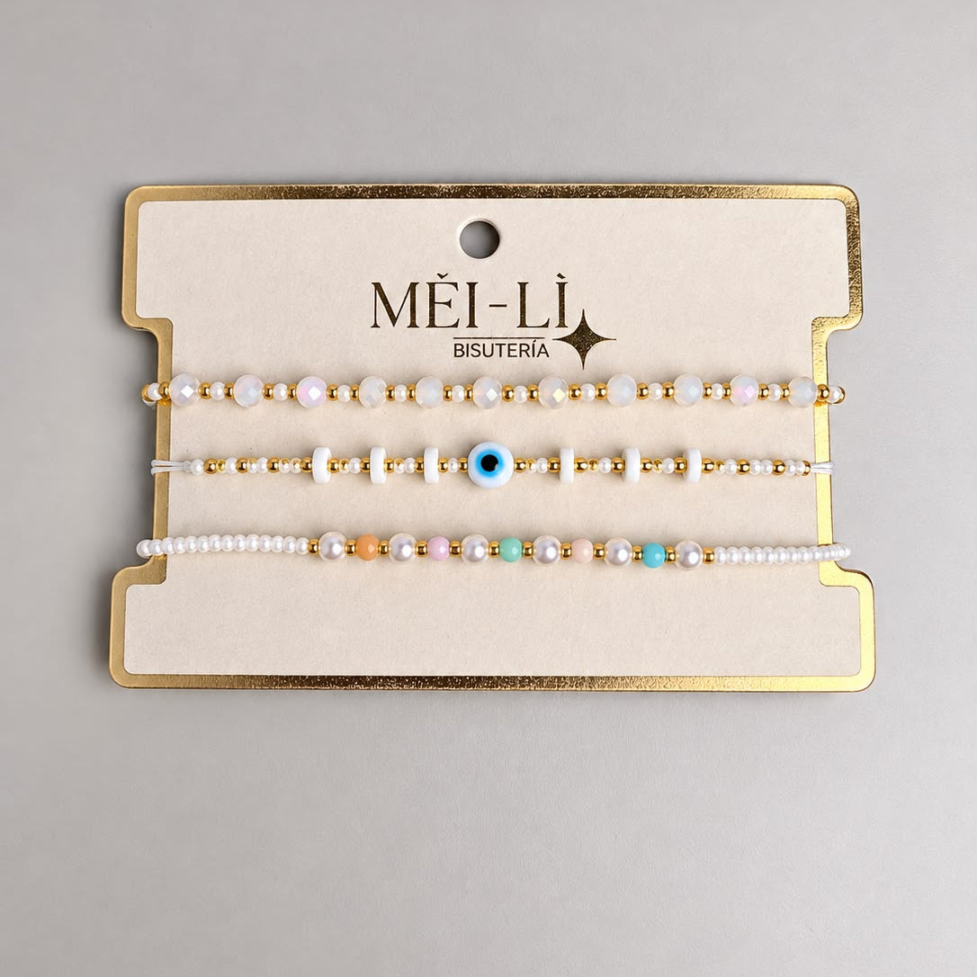 SET PULSERA BLANCA
