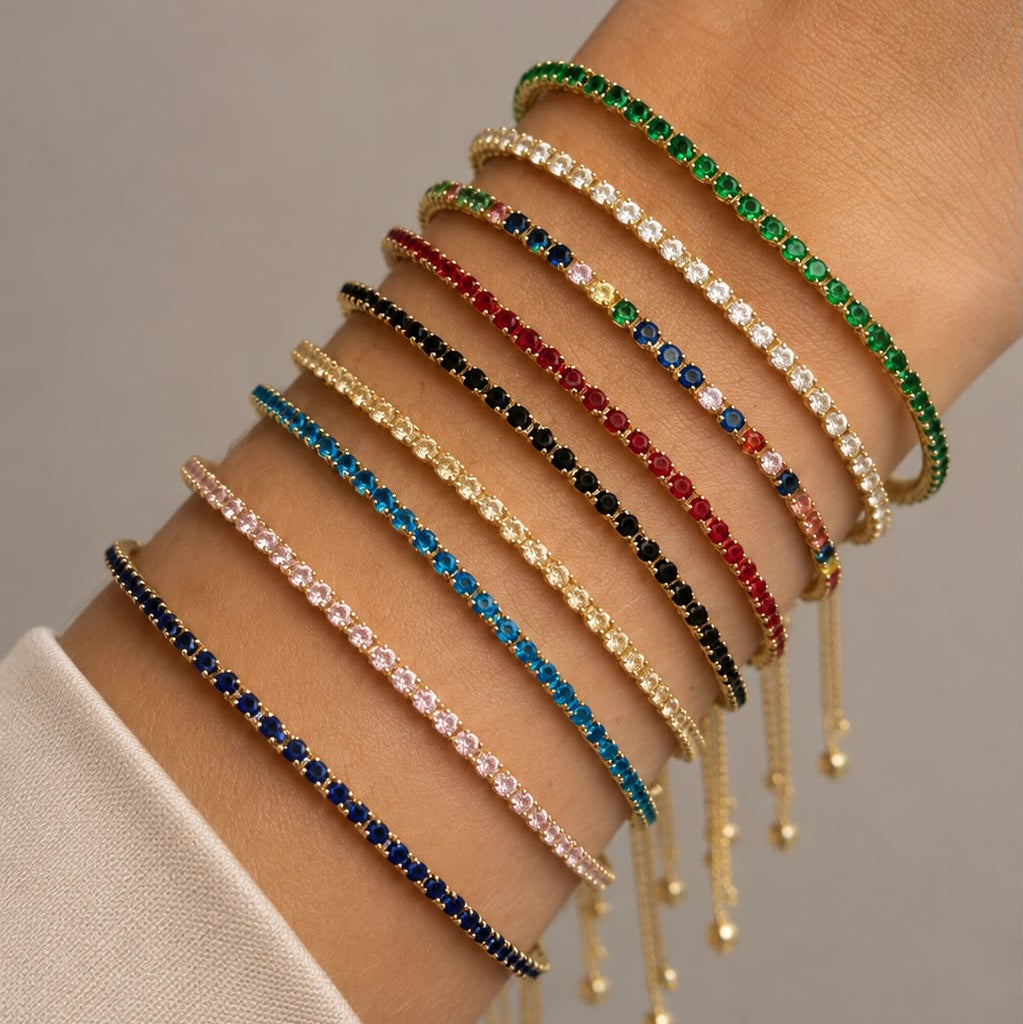 PULSERA CIRCON DORADO (ESCOGE TU FAVORITA)