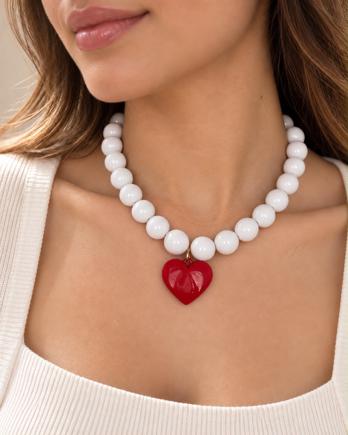 COLLAR ABACO BLANCO